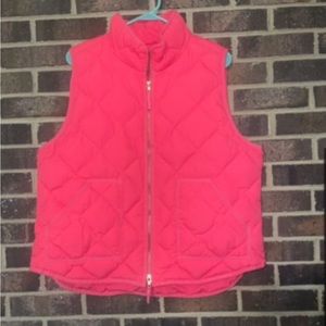 J.Crew Coral Zip ^ Winter Vest XL